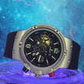 Novo Wrist Apex Chrono Quartz Watch – Steel Case, Black Dial, Sport Strap